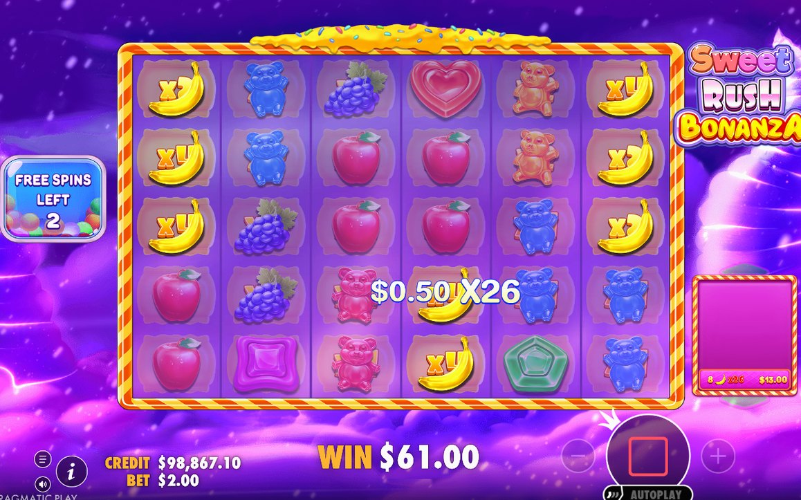 Free Spins opening with the Multiplier Spots held on the grid